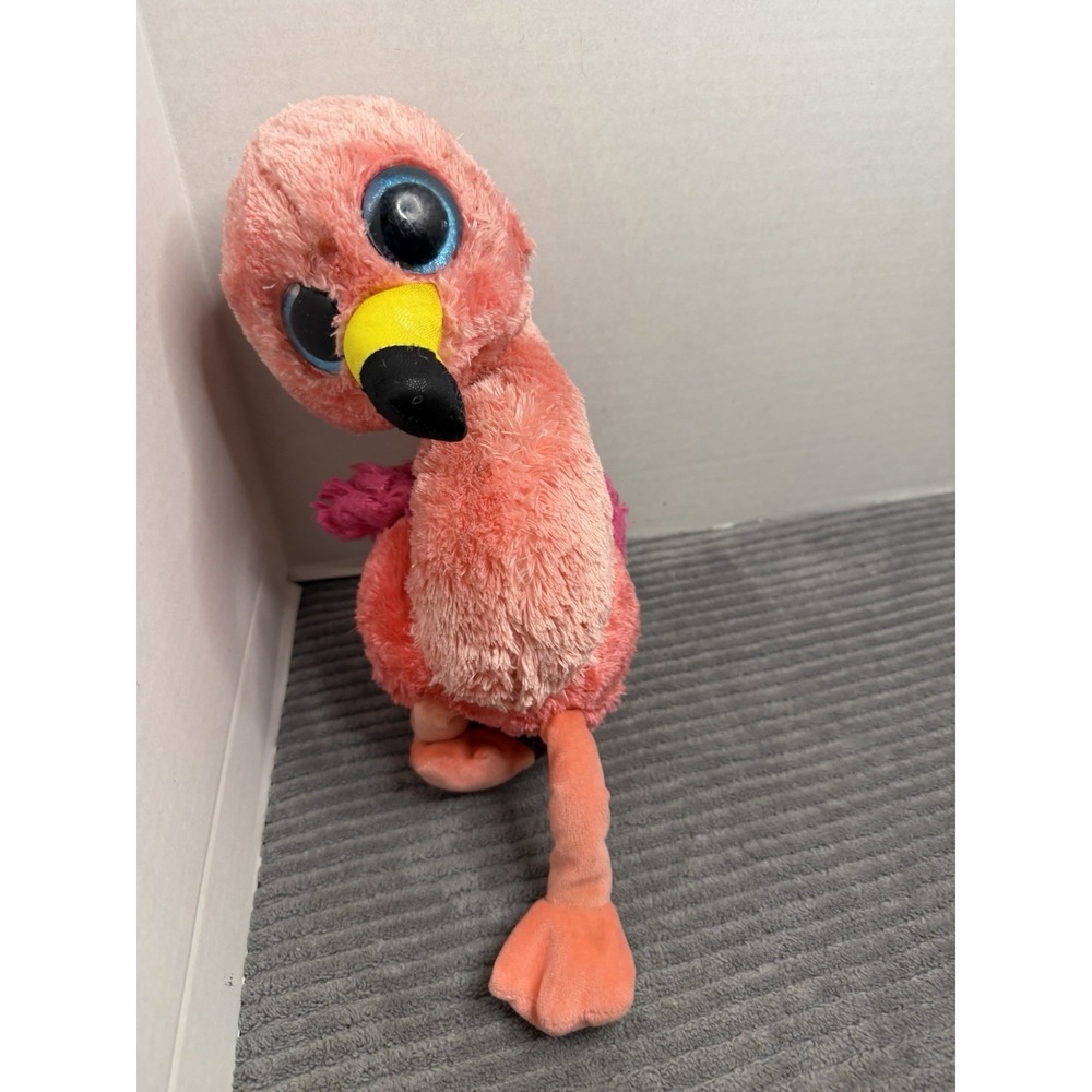 Ty Beanie Boos Gilda the Pink Flamingo plush toy.